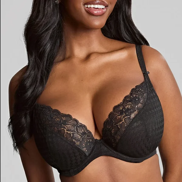 Soutien-gorge plongeant black noir Panache