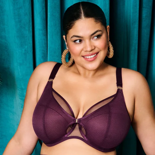 Soutien-Gorge Plongeant Bordeaux violet Elomi