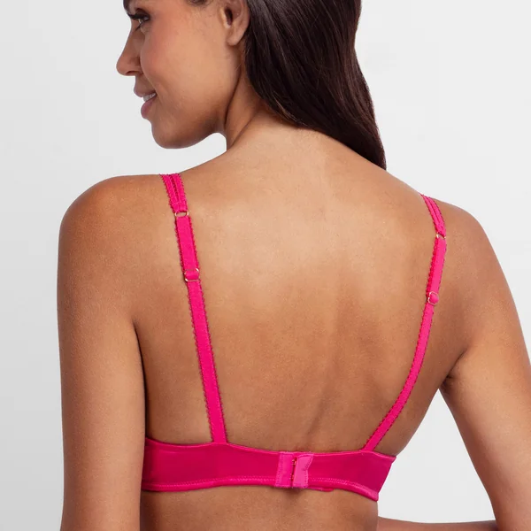 Soutien-Gorge Plongeant Push up Rose Dorina