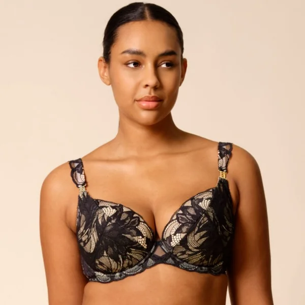 Soutien-gorge plongeant rembourré - Noir Gossard