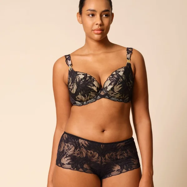 Soutien-gorge plongeant rembourré - Noir Gossard