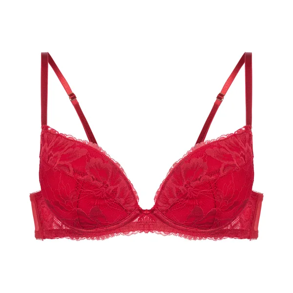 Soutien-gorge plongeant rembourré rouge Dorina