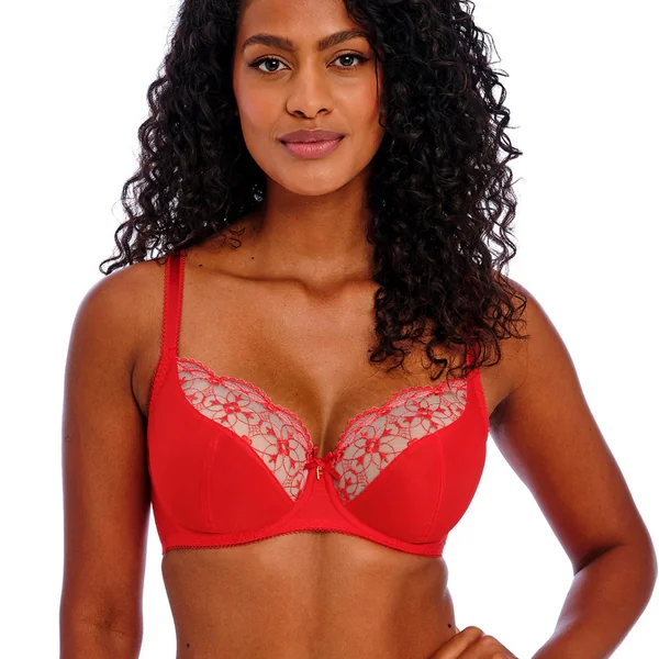 soutien-gorge Plongeant rouge vernis Freya