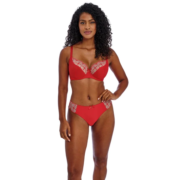 soutien-gorge Plongeant rouge vernis Freya