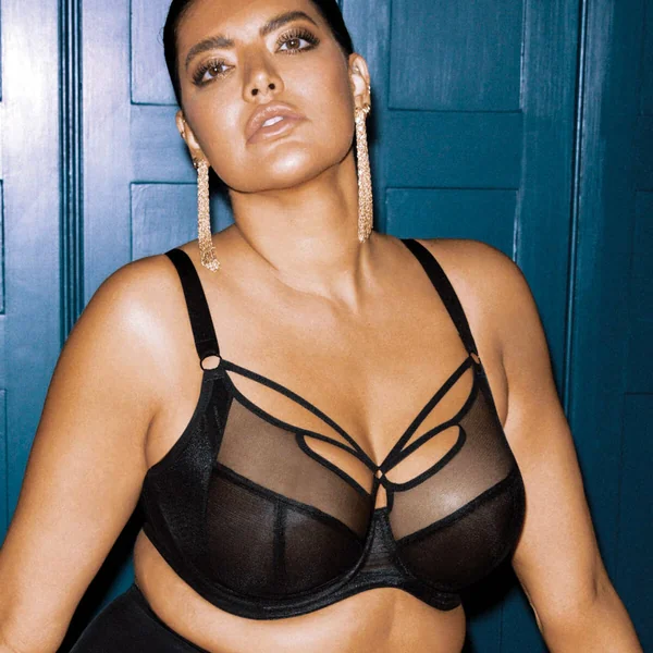 Soutien-gorge plongeant à armatures - Noir Elomi Sachi