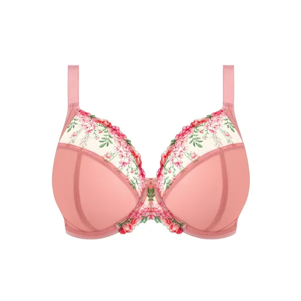 Soutien-gorge plongeant à armatures rose Elomi