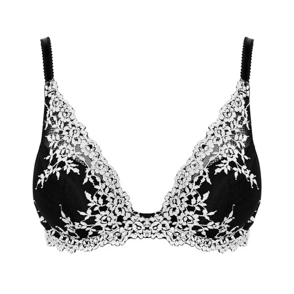 Soutien-gorge plunge armatures noir en nylon Wacoal lingerie