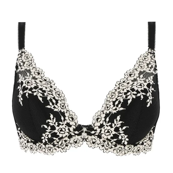 Soutien-gorge plunge armatures noir en nylon Wacoal lingerie