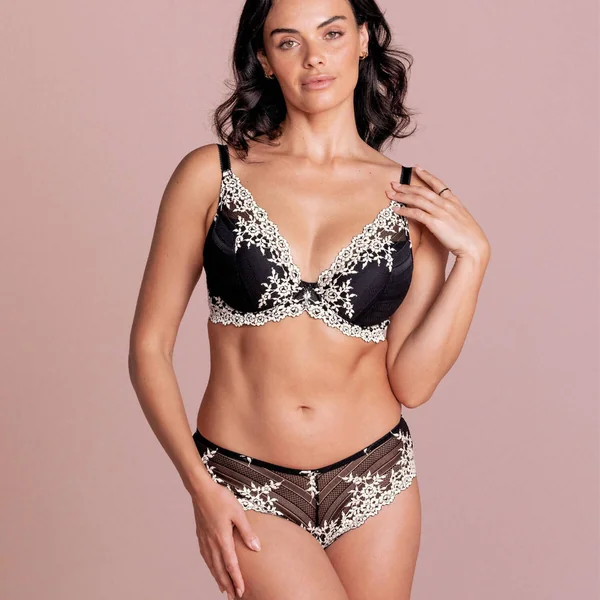 Soutien-gorge plunge armatures noir en nylon Wacoal lingerie