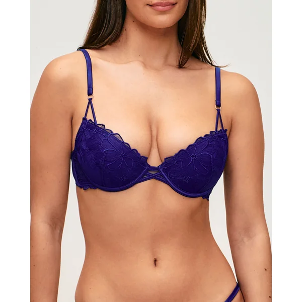 Soutien-gorge push-up avec broderies florales