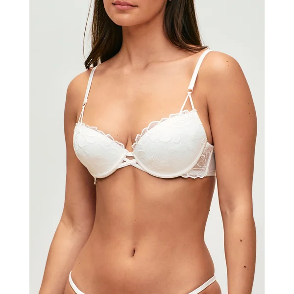 Soutien-gorge push-up avec broderies florales