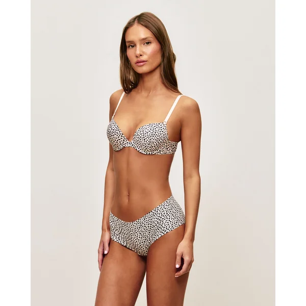 Soutien-gorge push-up microfibre léopard