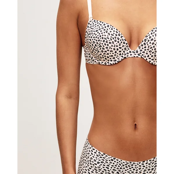Soutien-gorge push-up microfibre léopard
