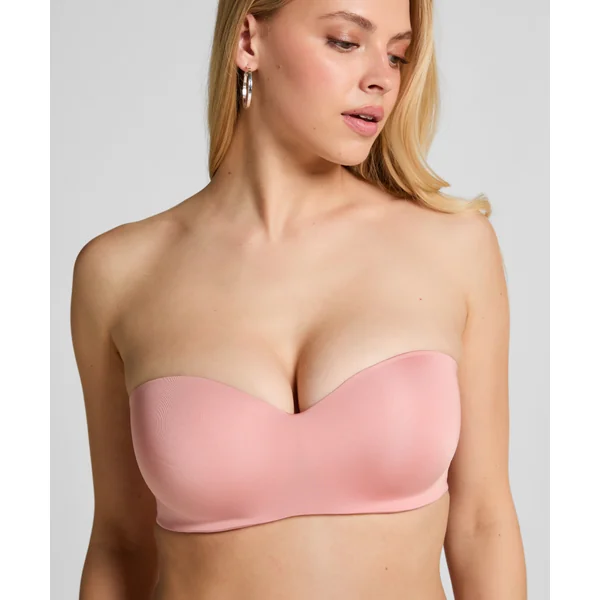 Soutien-gorge push-up sans bretelles à armatures préformé Smooth - Rose