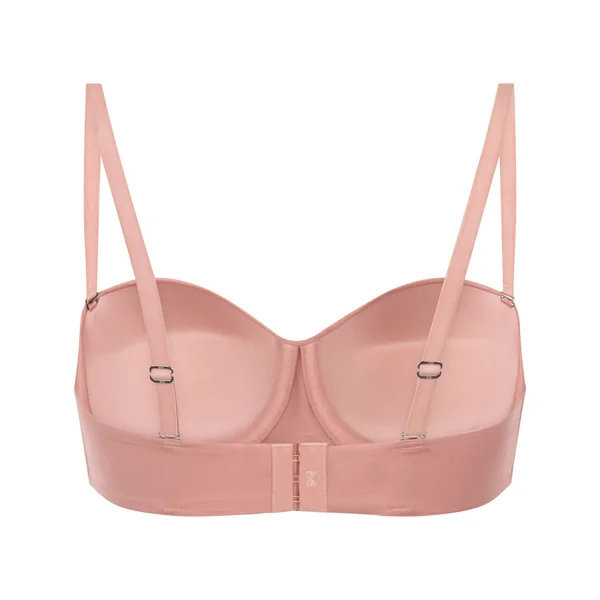 Soutien-gorge push-up sans bretelles à armatures préformé Smooth - Rose