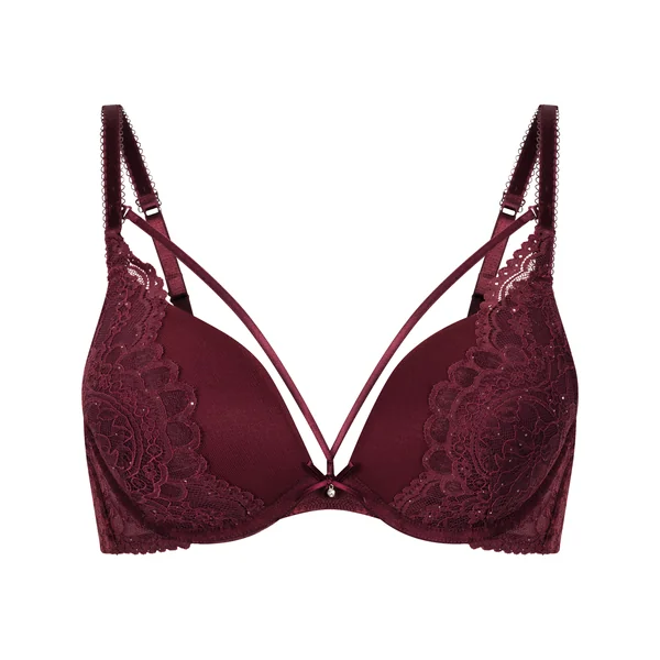 Soutien-gorge push-up à armatures préformé Isadora - Rouge