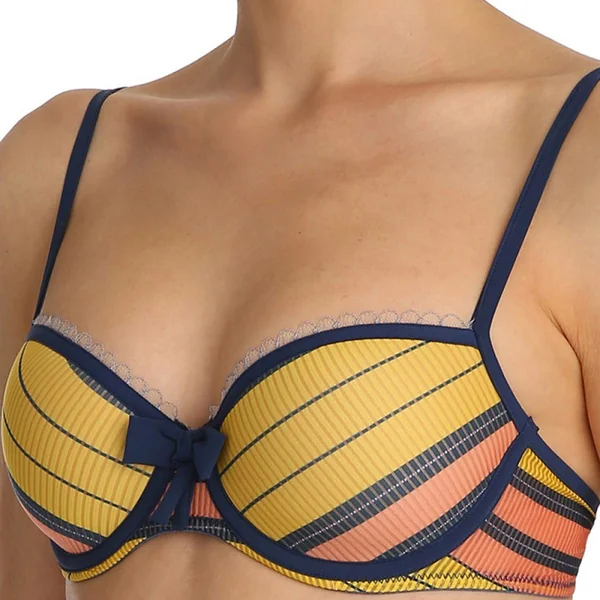 Soutien-gorge rembourré à balconnets Marie Jo L'aventure ANDREAS summer stripes jaune Marie Jo
