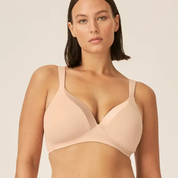 Soutien-gorge sans armatures avec bande scintillante argile Naturana