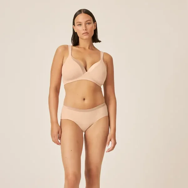 Soutien-gorge sans armatures avec bande scintillante argile Naturana