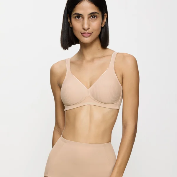 Soutien-gorge sans armatures - Beige Modern Soft+Cotton N en coton Triumph