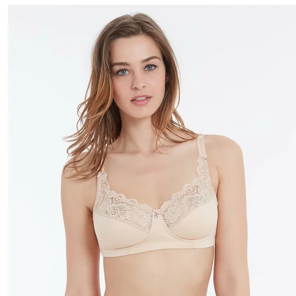 Soutien-gorge sans armatures beige-Cocoon en coton Bestform Cocoon