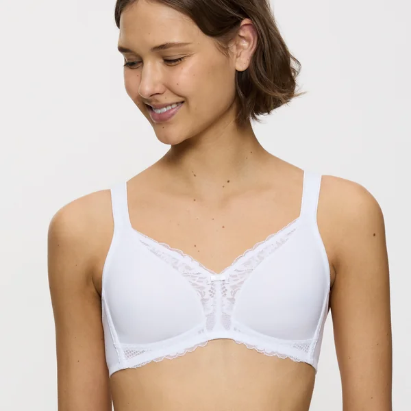 Soutien-gorge sans armatures Blanc Modern Lace+Cotton N Triumph