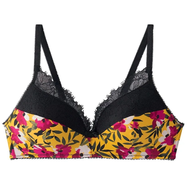 Soutien-gorge sans armatures coque souple jaune Shaker Pomm Poire