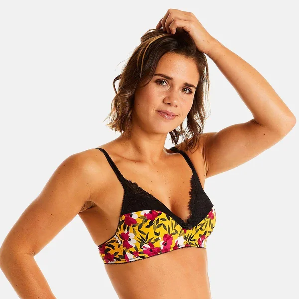 Soutien-gorge sans armatures coque souple jaune Shaker Pomm Poire