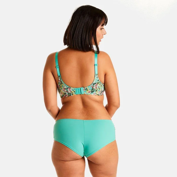 Soutien-gorge sans armatures coque souple turquoise/jaune Elena bleu Pomm Poire