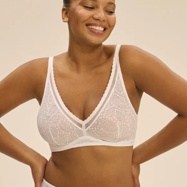 Soutien-gorge sans-armatures structuré Blanc Simone Pérèle