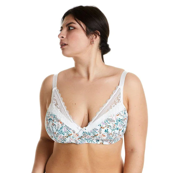Soutien-gorge souple ivoire/orange Elena blanc Pomm Poire