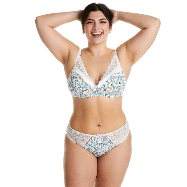 Soutien-gorge souple ivoire/orange Elena blanc Pomm Poire