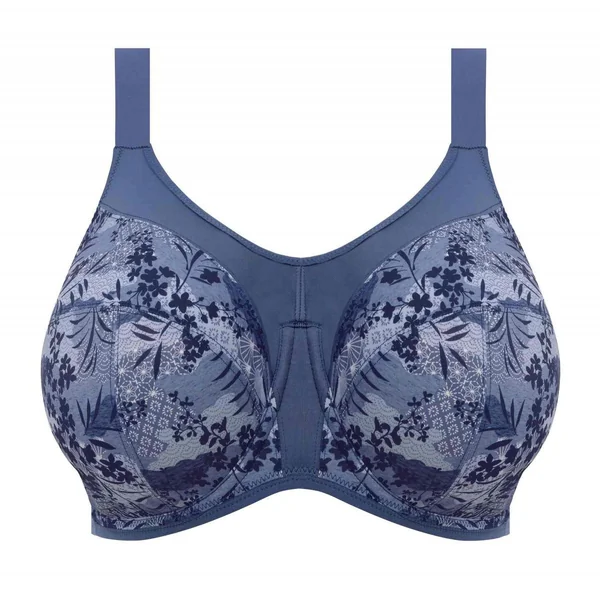 Soutien-gorge sportif armatures - Elomi - Bleu à Motifs Floraux en nylon Elomi