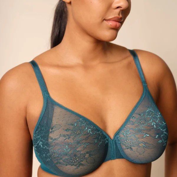 Soutien-gorge transparent - Vert foncé Gossard Glossies Lace