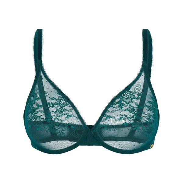 Soutien-gorge transparent - Vert foncé Gossard Glossies Lace