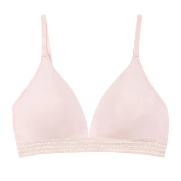 Soutien-gorge triangle Blush femme Athena rose en coton Athéna