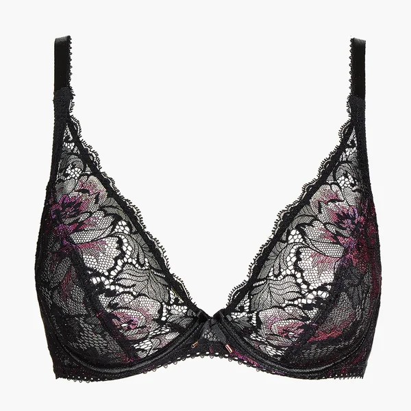 Soutien-gorge triangle plongeant armatures Aubade AUBE AMOUREUSE violet Aubade