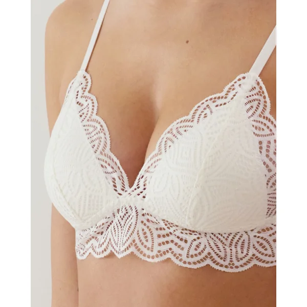 Soutien-gorge triangle push-up en dentelle
