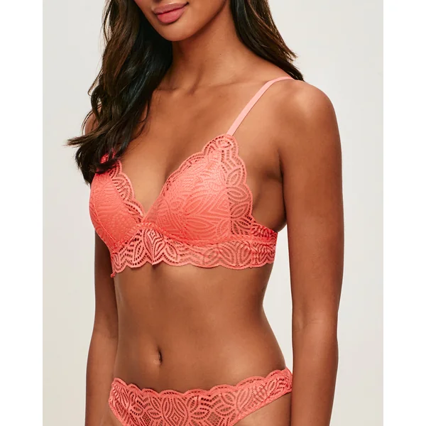 Soutien-gorge triangle push-up en dentelle