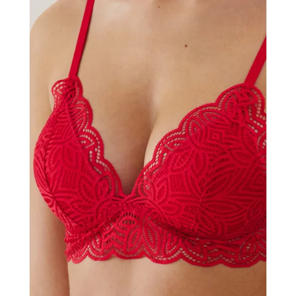 Soutien-gorge triangle push-up en dentelle