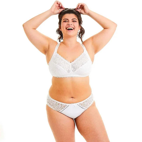 Soutien-gorge triangle sans armatures - Blanc Pomm Poire ELENA Pomm Poire