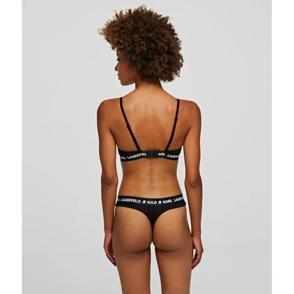 Soutien-gorge triangle sans armatures logote - Noir Karl Lagerfeld