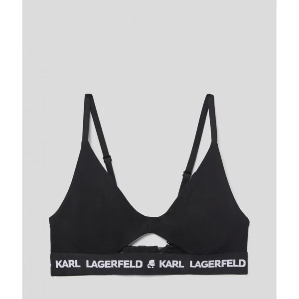 Soutien-gorge triangle sans armatures logote - Noir Karl Lagerfeld