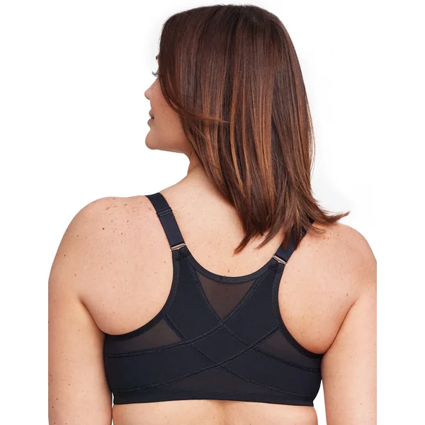 Soutien-gorge WonderWire Grandes Tailles Aide à la Posture, à Armatures et Fermeture Frontale 9265 NOIR