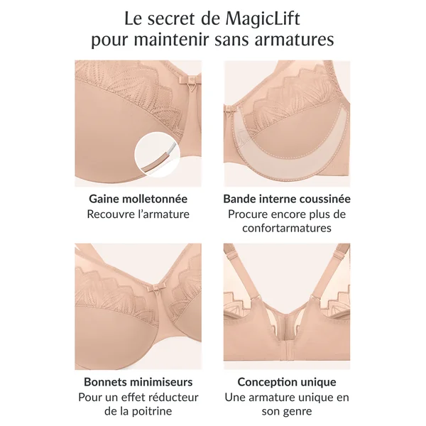 Soutien-gorge WonderWire Minimiseur à Armatures, Spécial Grandes Tailles 9003 CHAIR