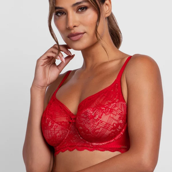 Soutien-gorge à armature non rembourré rouge Dorina