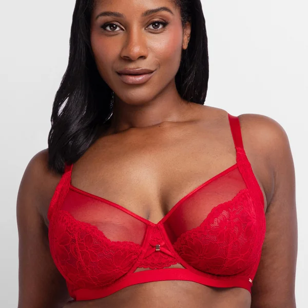Soutien-gorge à armature non rembourré rouge Dorina
