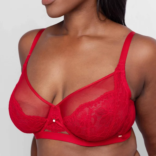 Soutien-gorge à armature non rembourré rouge Dorina