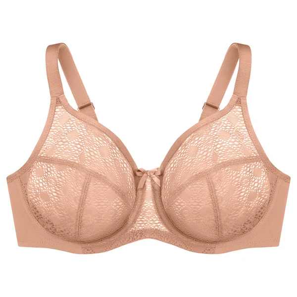 Soutien-gorge à armatures en dentelle grand confort 9855 cappuccino