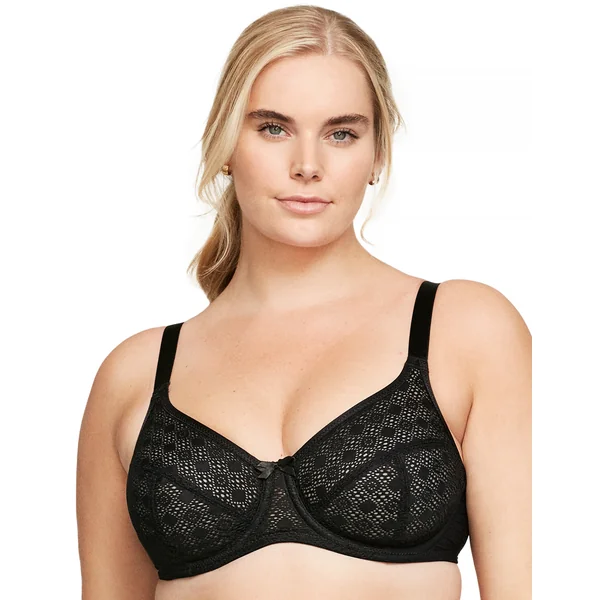 Soutien-gorge à armatures en dentelle grand confort 9855 noir